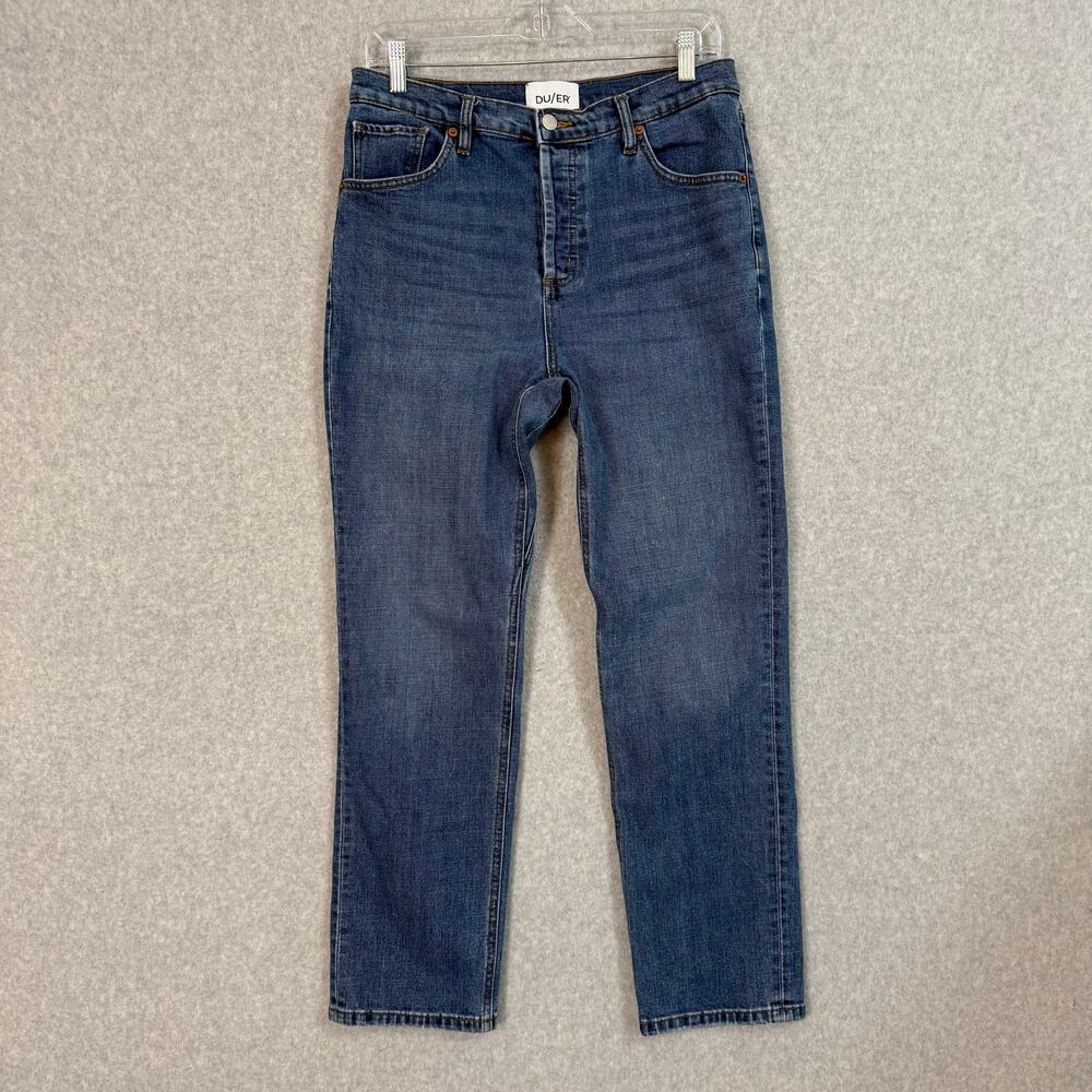 DU/ER Button Fly Jeans Size 30x28 Performance Travel Comfort Casual Stretch
